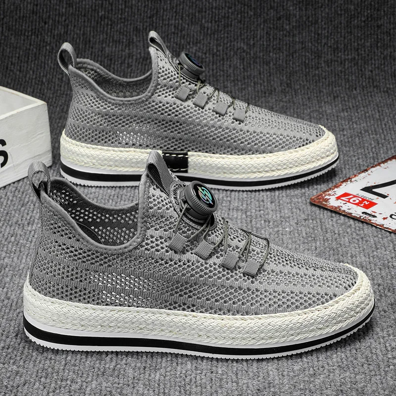 

CYYTL Summer Men Shoes Tennis Mesh Sneakers Casual Breathable Outdoor Hiking Sport Platform Luxury Designer Skateboard Work Flat