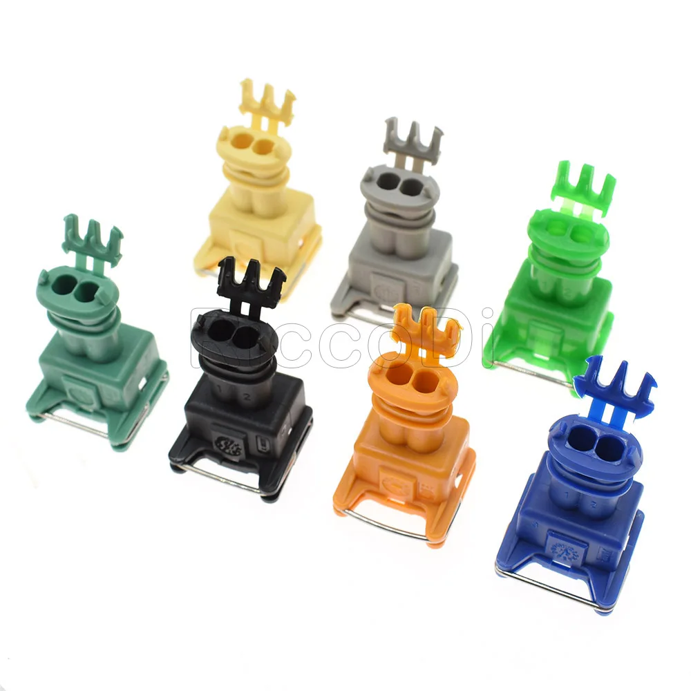 Wire Connector 1-20Set 2 Pin/Way EV1 Junior Power Timer JPT Jetronic Kits Fuel Injector Plug Connector 282189-1 Orange Blue Green Black For Car