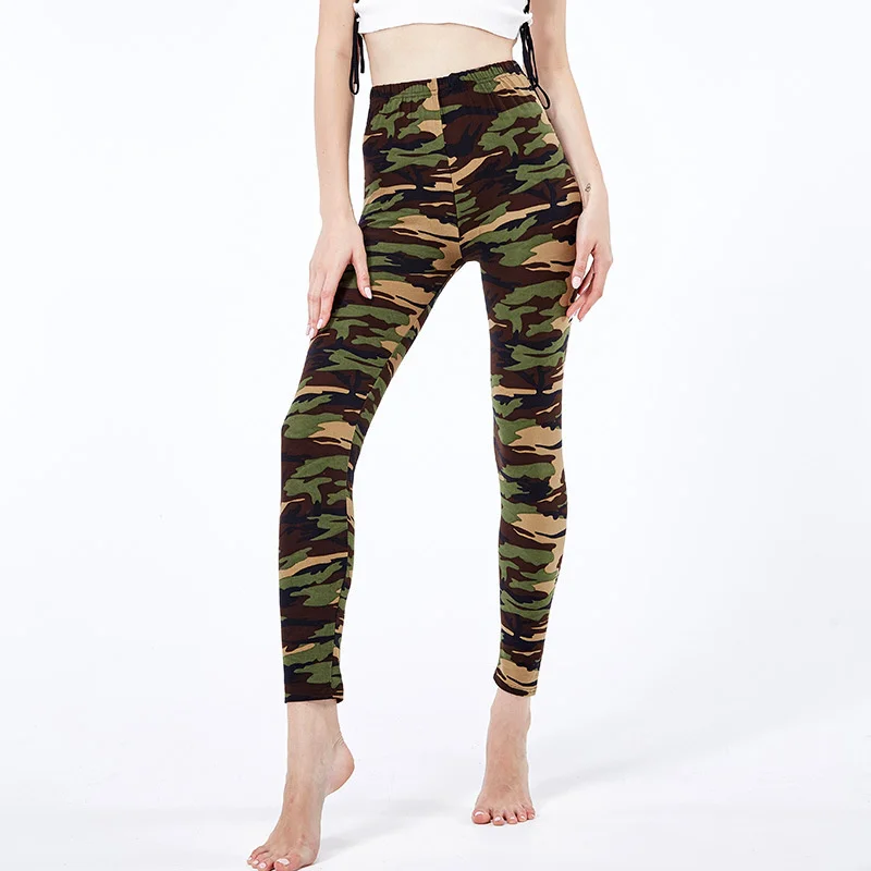 Summer Women's Pants Tights High Waist Camouflage Female Legging Printed Leggings For Women yoga pants Leggings