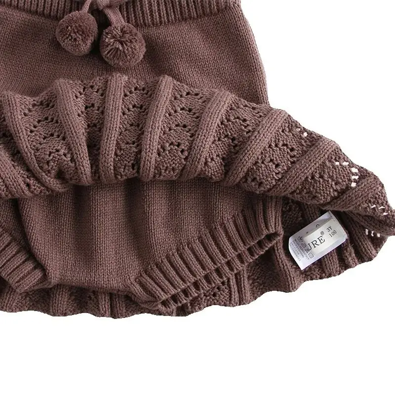 Girls Knitted Pleated Skirt for Spring Autumn