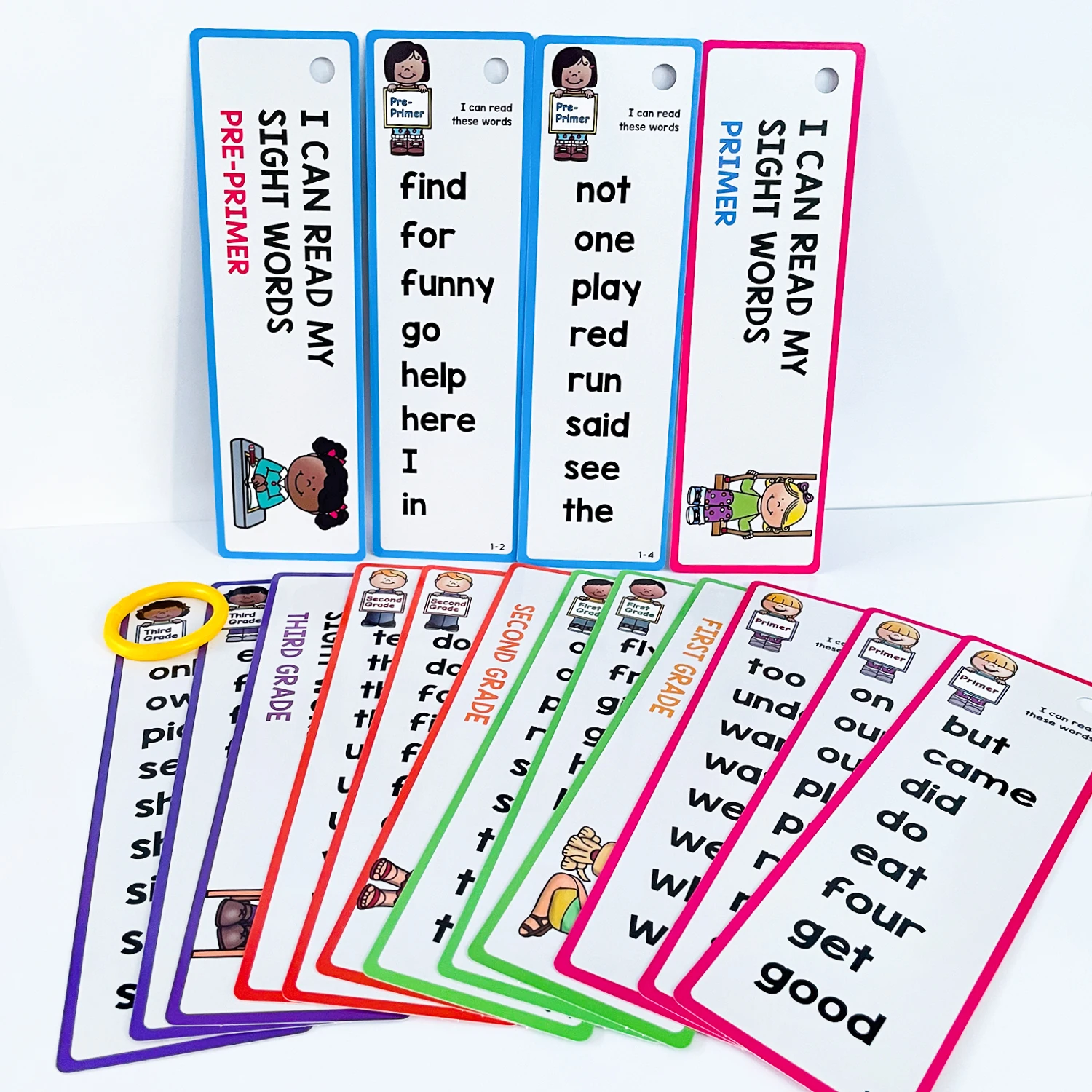 220 Sight Words Learning Cards High Frequency Words Kindergarten to 1st ESL Teaching Materials Vocabulary Building Montessori 4