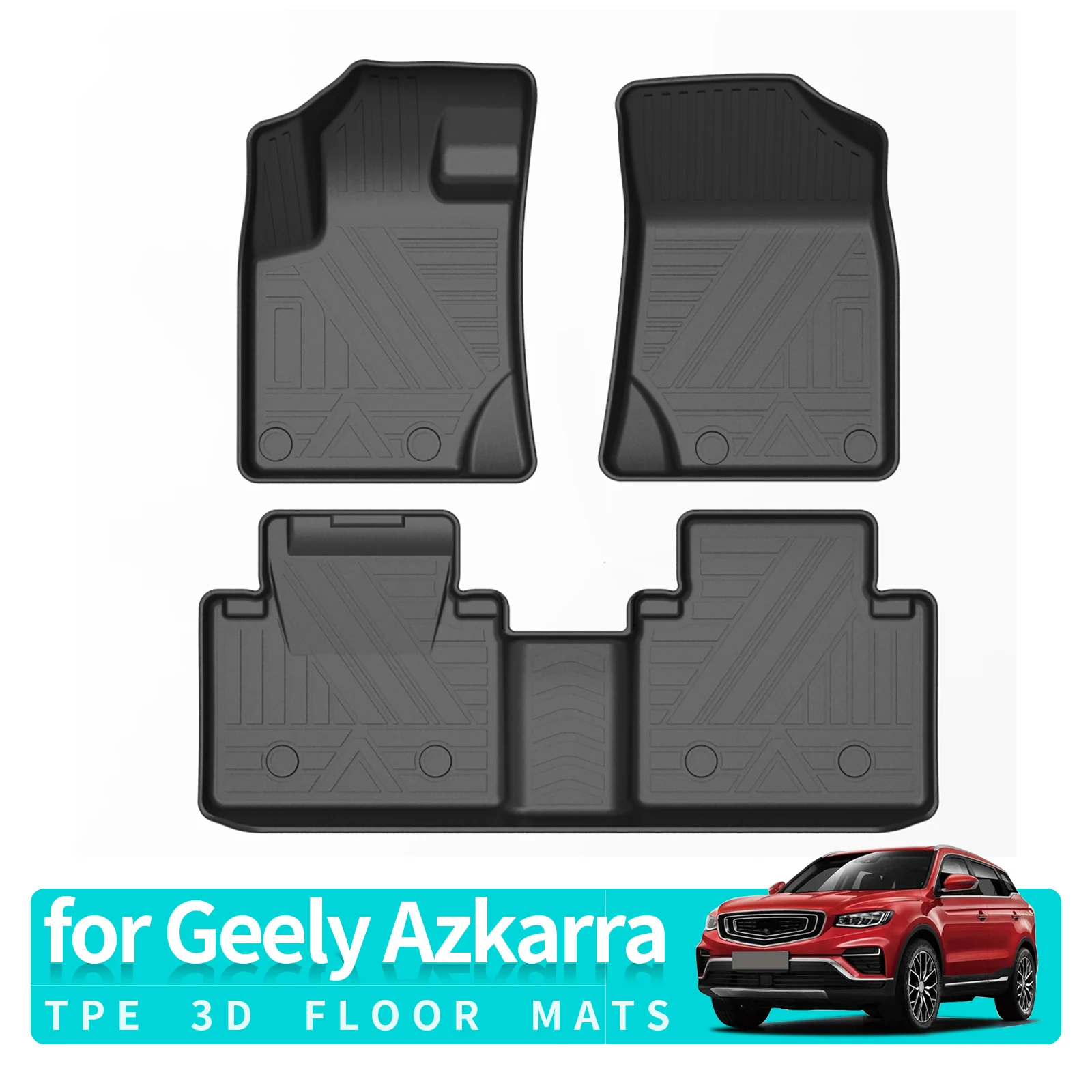 

Автомобильные коврики для Geely Azkarra, авто, для любой погоды, ТПЭ 3D коврик для ног, аксессуары, левосторонний водитель
