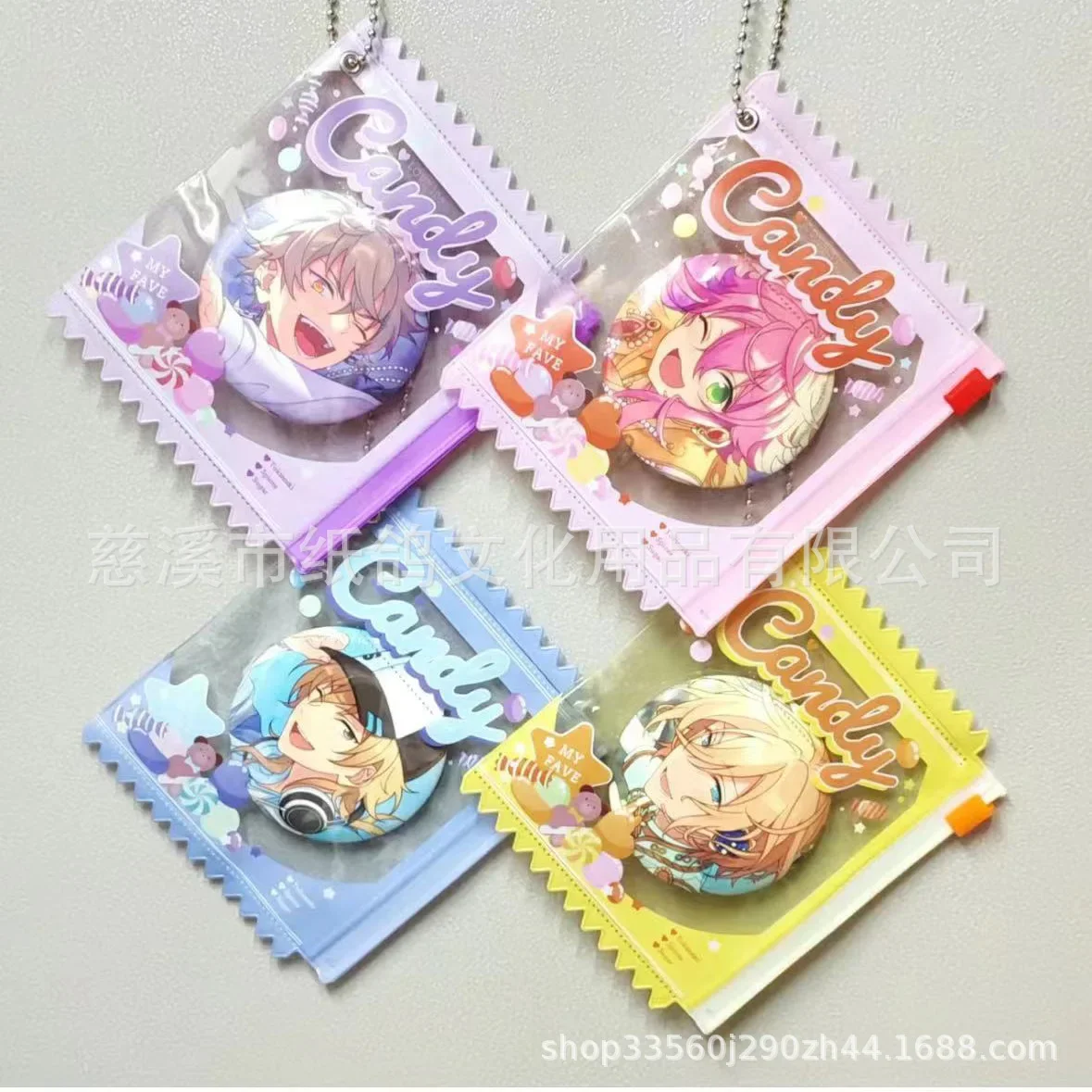 card holder 5pcs Candy Bag Props Large Badge Storage Display Bag Pendant Protective Shell Card Doll