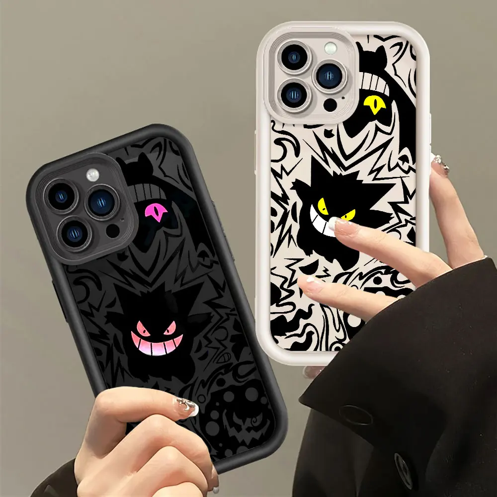 Custodia Pokemon Gengar Per Xiaomi Redmi Note 10 Lite 12 Pro 9 9S 11 Pro 12S 11S 12 10 Pro 11 Pro Plus Cover Morbida Liquida Quadrata