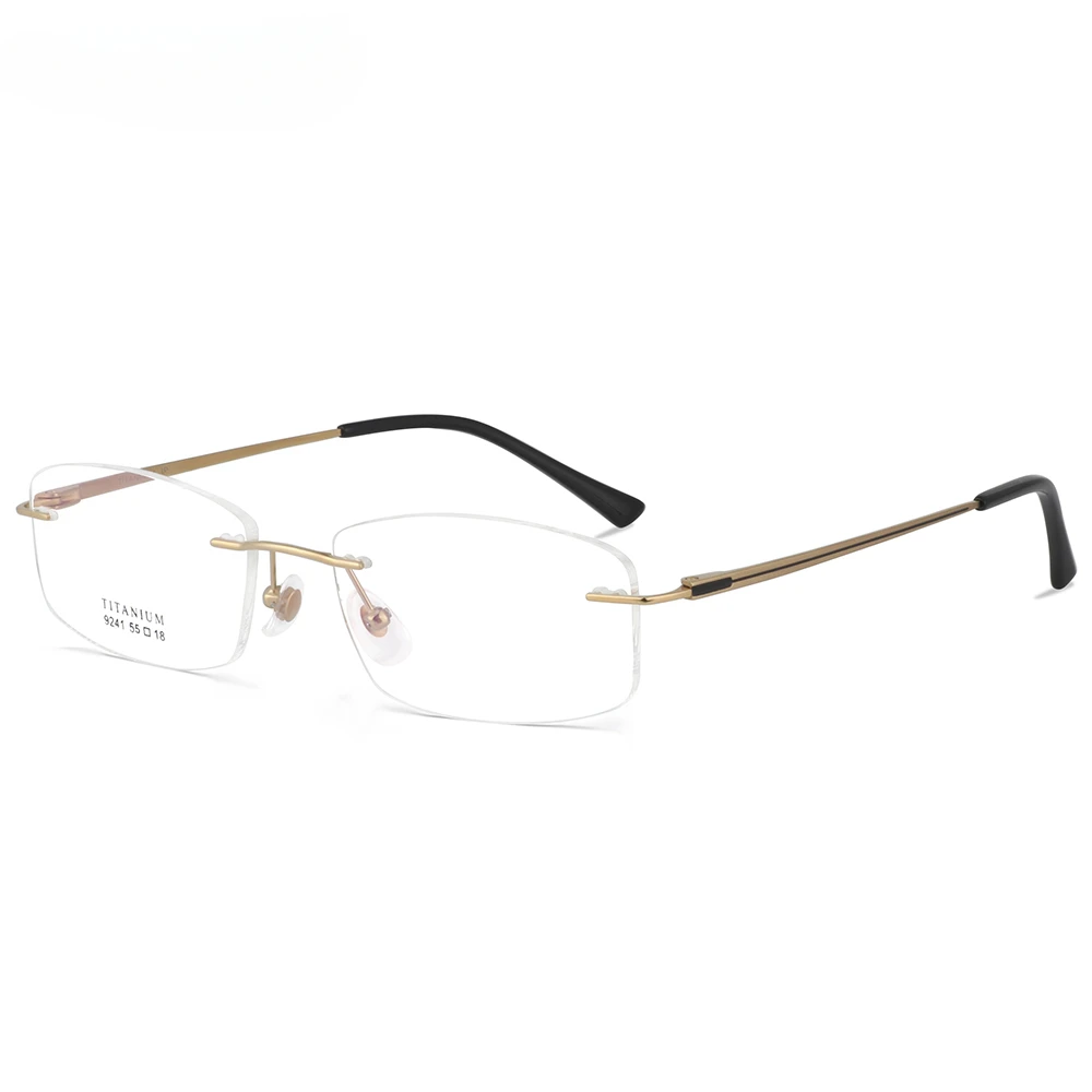 

55mm Men's Eyeglasses Rimless Myopia Titanium Eyeglasses Men Glasses Frame Optics Reading Prescription Lens Progressive Eyewear