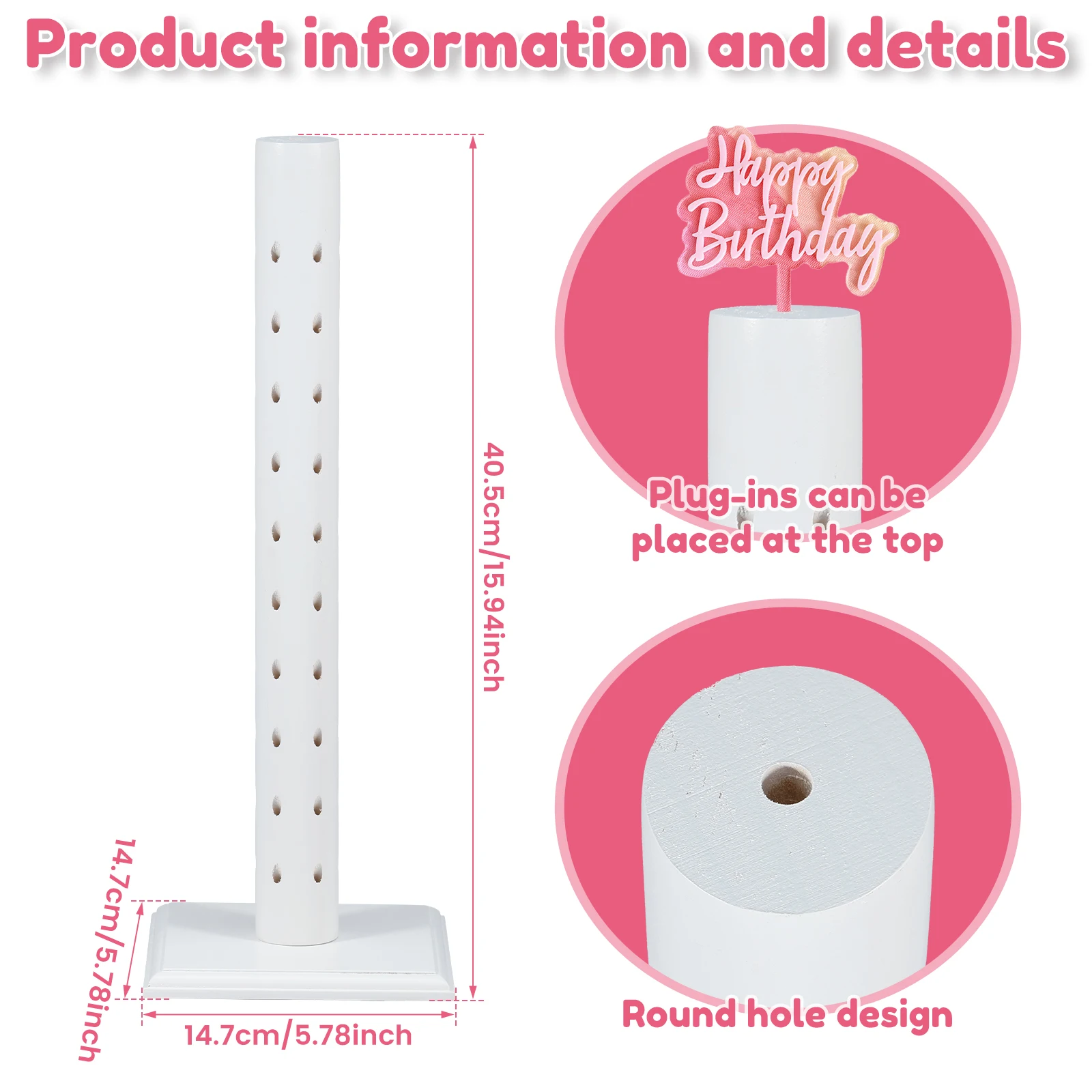 60 Holes Wood Lollipop Stand Filled Lollipop Display Stand Decorative Candy Table Holder for Baby Showers Anniversaries Party 5