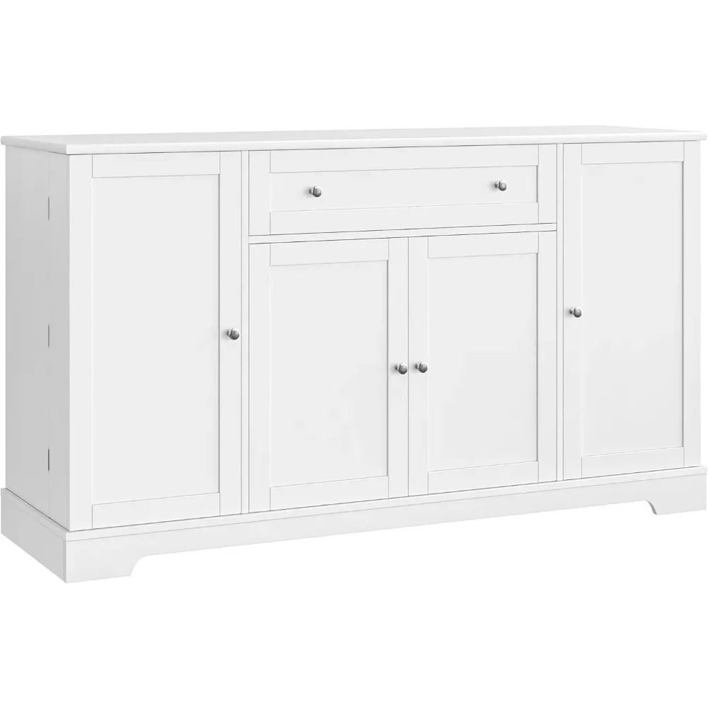 54" Buffet Cabinet with Storage, Modern Kitchen Buffet Sideboard with Drawer, Wood Coffee Bar Cabinet Adjustable She
