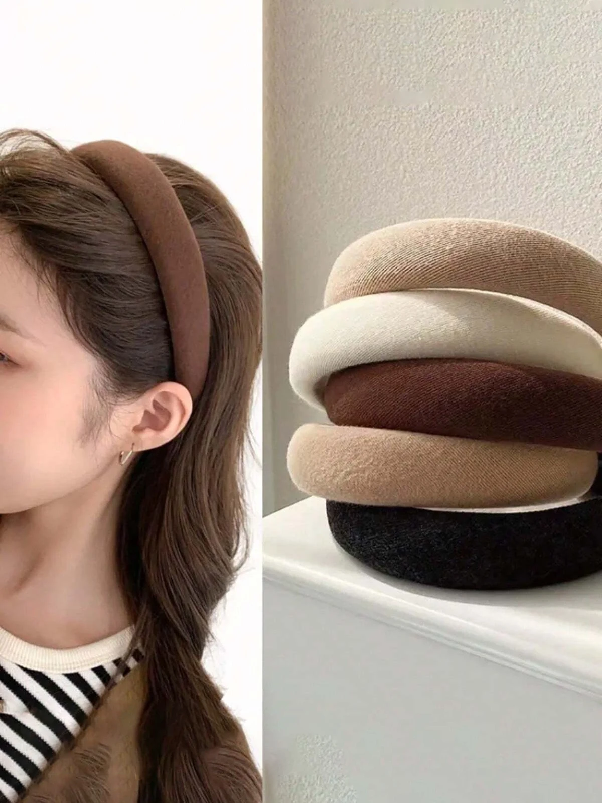 Mode Einfarbig Haar Bands Mädchen Vintage Elastische Stirnbänder Schwamm Haarbänder Haar Hoop Koreanische Haar Zubehör für Frauen