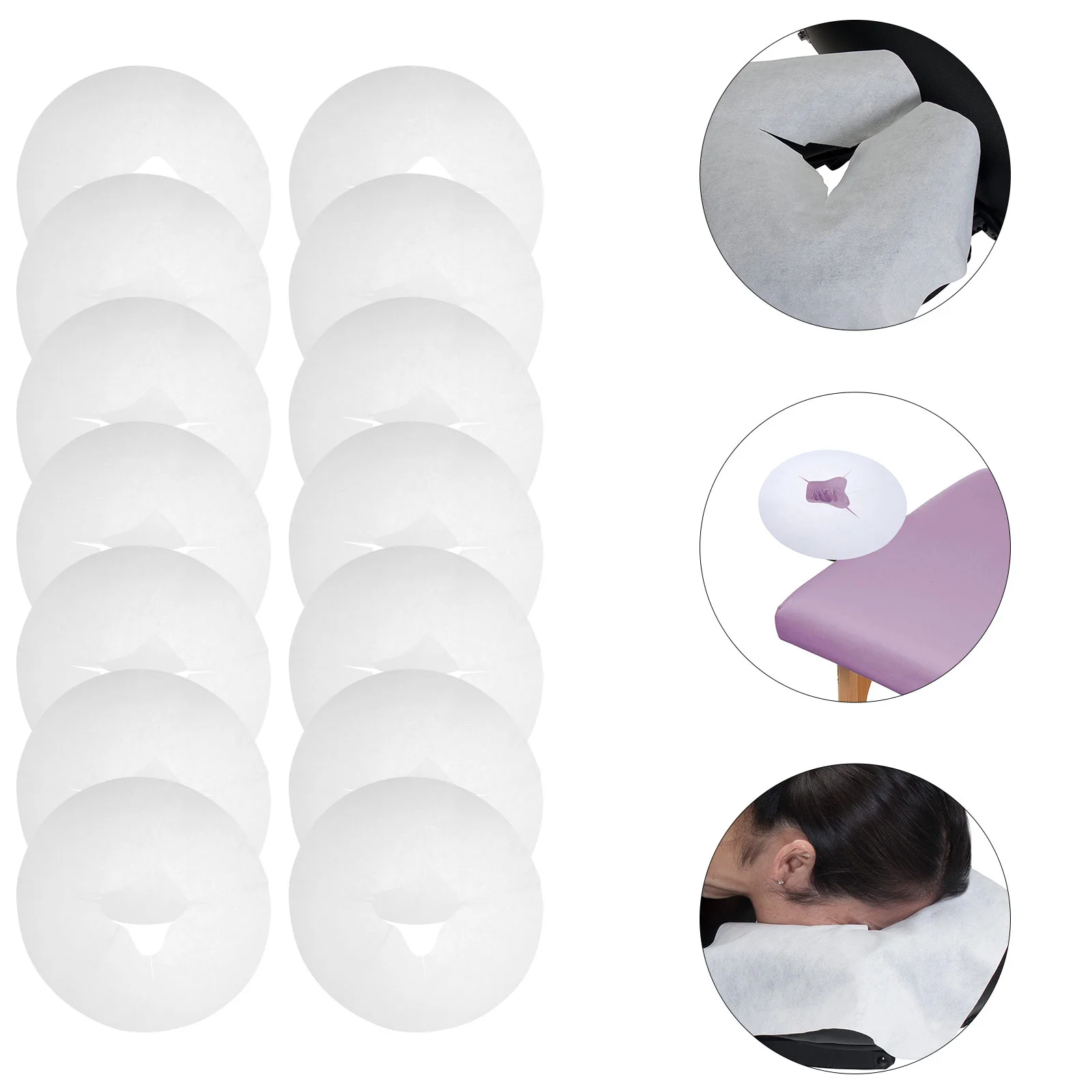 Disposable Massage Face Covers 100 Pcs Face Pillow Cover Disposable Face Pillow Cover Massage Headrest Pad Non Woven Fabric Spa Salon Tools Accessories