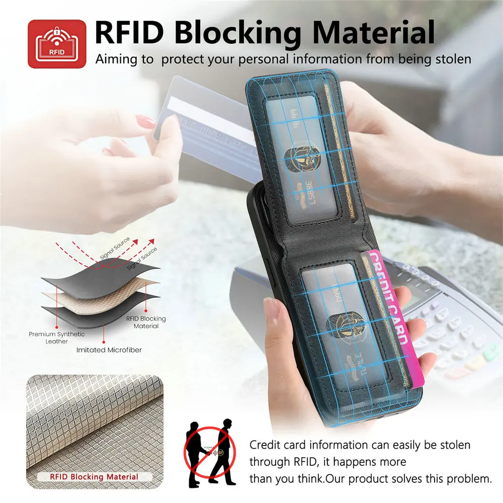 Luxury Leather RFID Card Case & Back Cover