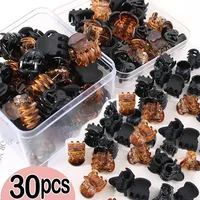 Petites pinces à cheveux pour femmes et filles, 10 à 100 pièces, Mini pinces coréennes en plastique Transparent noir, épingle à cheveux, accessoires de coiffure pour enfants 4