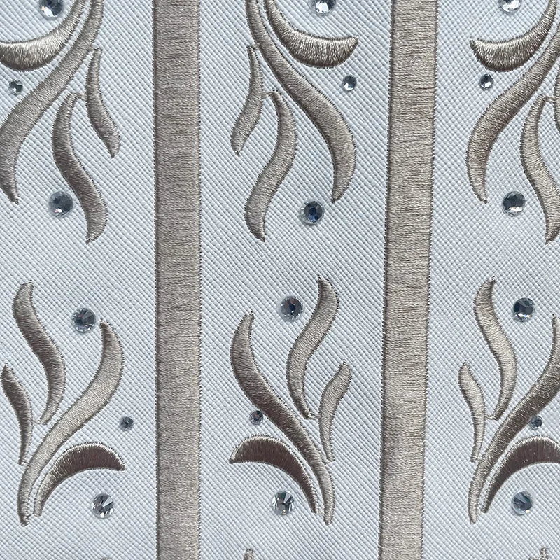 New Challah Cover for Shabbat Stone PU Leather With the words in Hebrew Embroidery