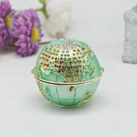 SHINNYGIFTS Christmas Gifts Pewter Enamel Global Jewelry Gift Box Metal Trinket Box New Year Gifts Box 1