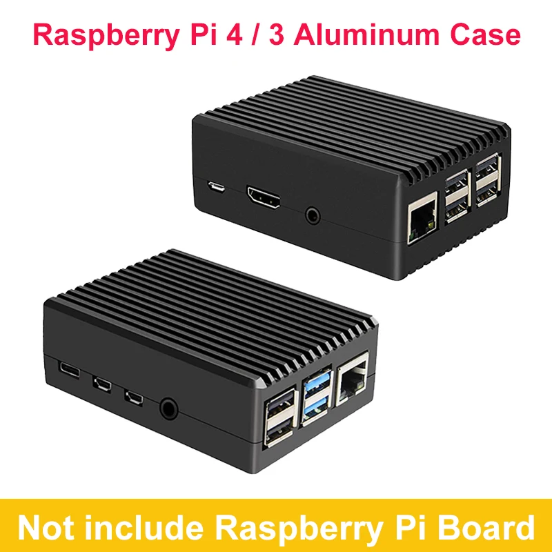 

Raspberry Pi 4 Aluminum Case Alloy Metal Shell Box Passive Cooling Enlosure for Raspberry Pi 3B 4B 3B+