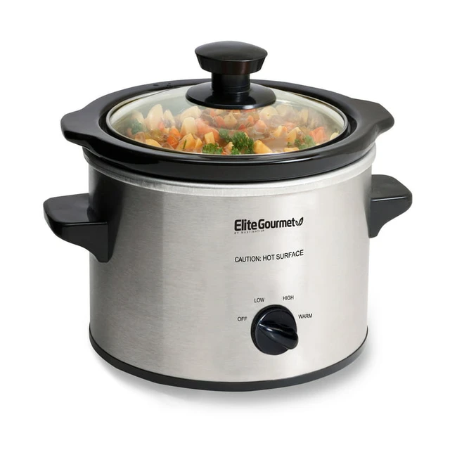 1.5 Qt Brushed Stainless Steel Slow Cooker