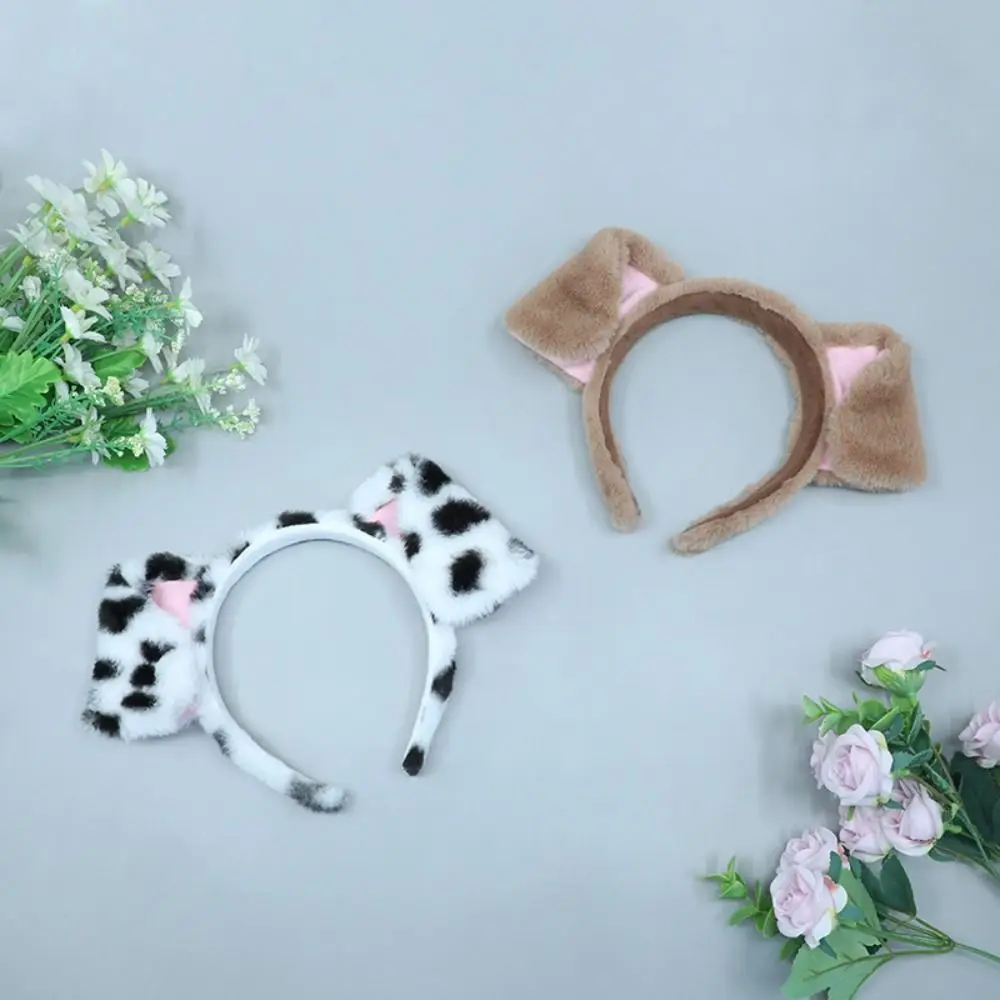 Women girls Gothic Lolita Dog Ears Headband Cute Plush animal ears Lolita Hairband Cosplay Hair Hoop Fashion Hair Accessories
