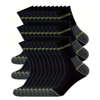 30 paia di calzini sportivi da uomo in cotone che assorbono l'umidità , ammortizzanti, girocollo, calzini da trekking all'aperto, antiscivolo 1