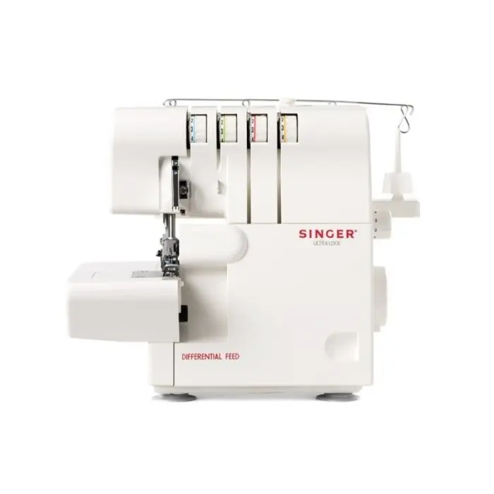 Remalladora Singer 14SH654 - Máquina Profesional Overlock de 3 y 4 Hilos, 1300 Puntadas por Minuto, con Brazo Libre y Guía de Color para Enhebrado Fácil