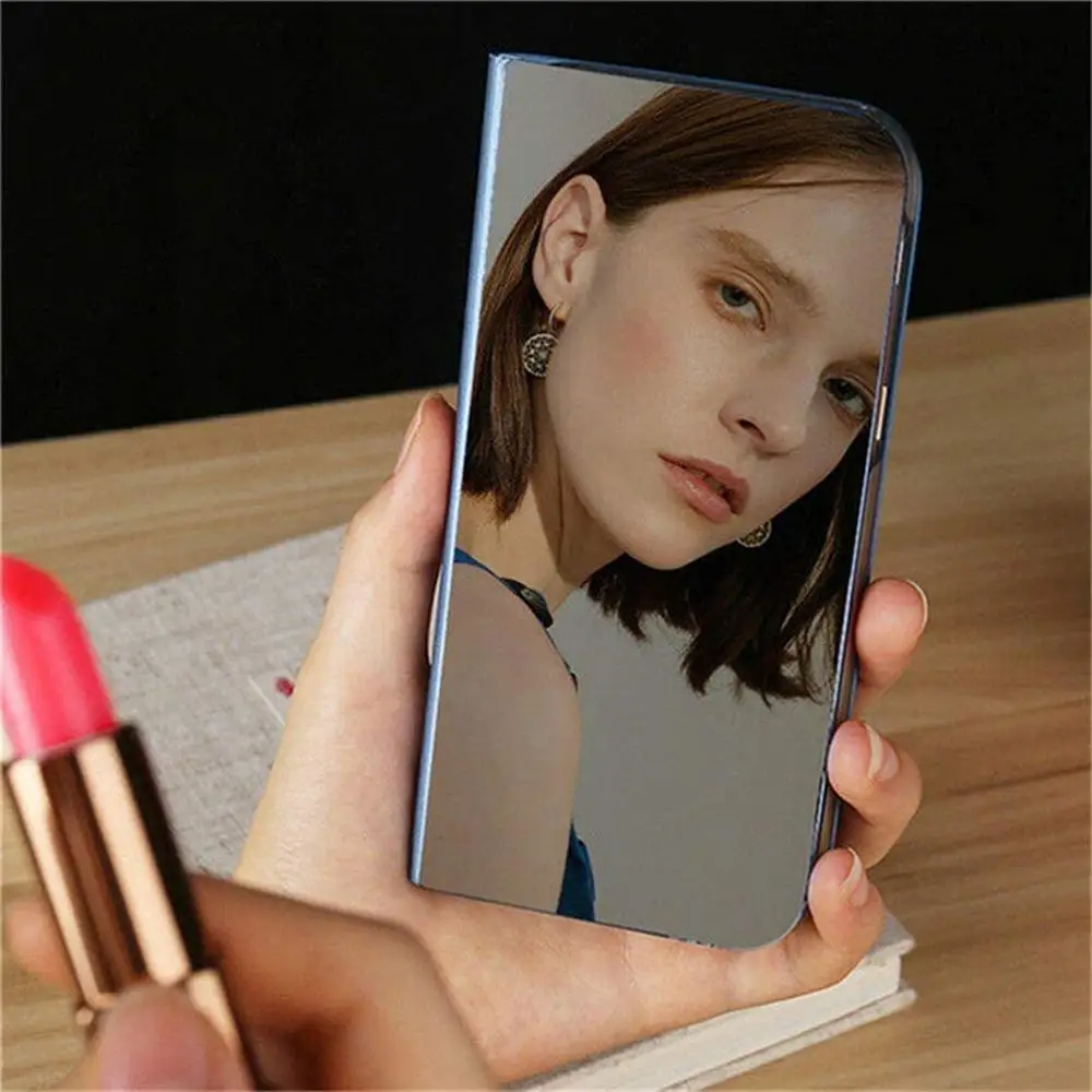 Elegant Leather Flip Smart Mirror Phone Case - Luxury Design and Enhanced Protection