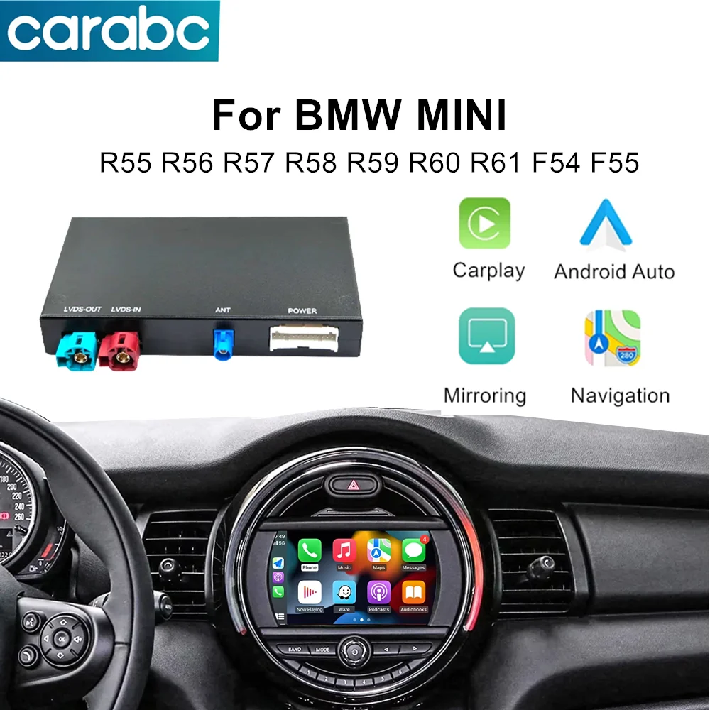 Wireless CarPlay Android Auto For BMW Mini R55 R56 R57 R58 R59 R60 R61 ...