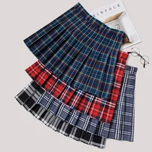 

Preppy Style Summer Women Skirts 2021 Fashion Kawaii Cute Pleated Skirts High Waist Korean Plaid Mini Skirt Women
