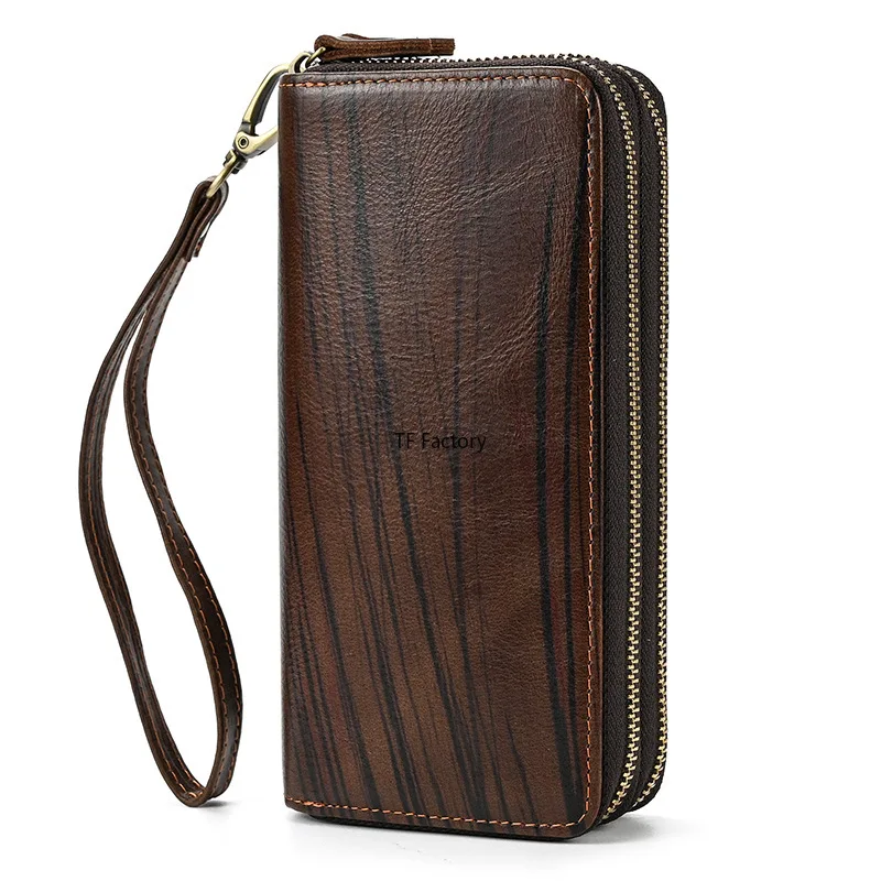 Premium Leather Long Wallet with Money Clip