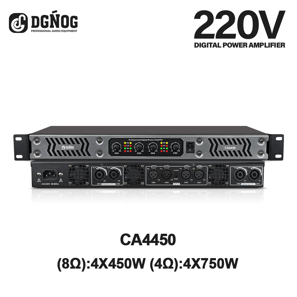 DGNOG 4 Channel PA/DJ Power Amplifier Class D Digital Power