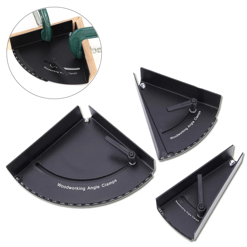 22.5&deg;-180&deg; Degree Protractor Woodworking Angle Clamp Woodworking Tools Measuring Ruler Angle Meter Aluminum Alloy Goniometer