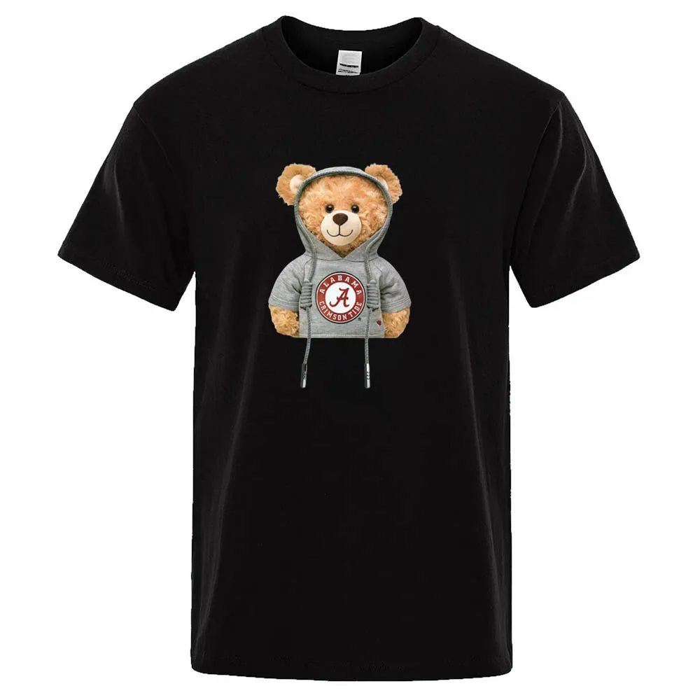 

Summer new men's fashion sports skateboard bear top short sleeve T-shirt men's round neck sport T-shirt casual quick dry