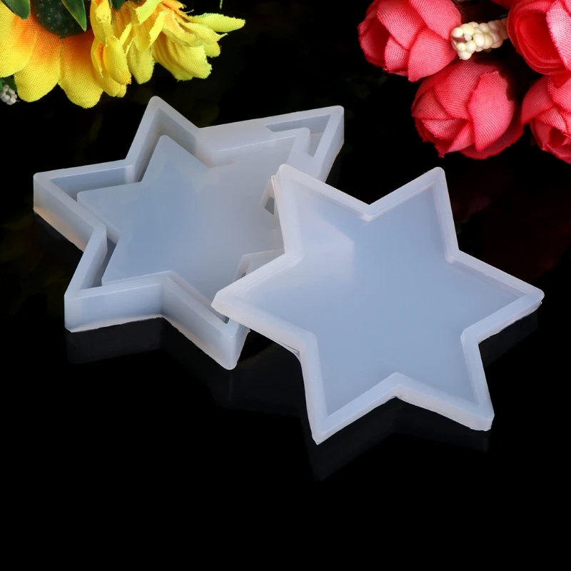 Keychain Silicone Mold Star Pendant Mold DIY Crafts Making Wall Ornament geometry various styles ornament resin casting silicone mold woman keychain decor pendant mold for diy crafts