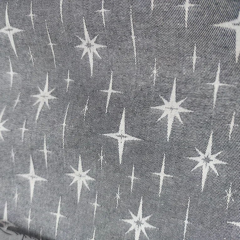 Colorful Embroidered Denim Fabric Starry Sky Denim Material for Jacket Shoes Bag Box Embroidery Fabric Clothing Accessories