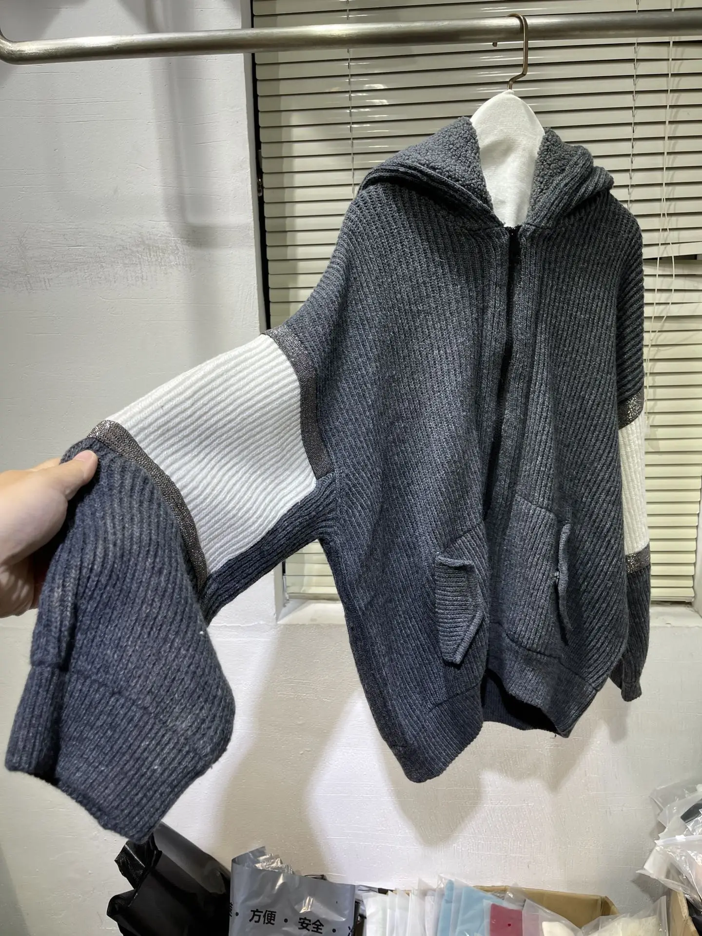 여성용 후드 니트 가디건 코트, 루즈한 스웨터, 하이 퀄리티, 통근자, 기질, 여성 의류