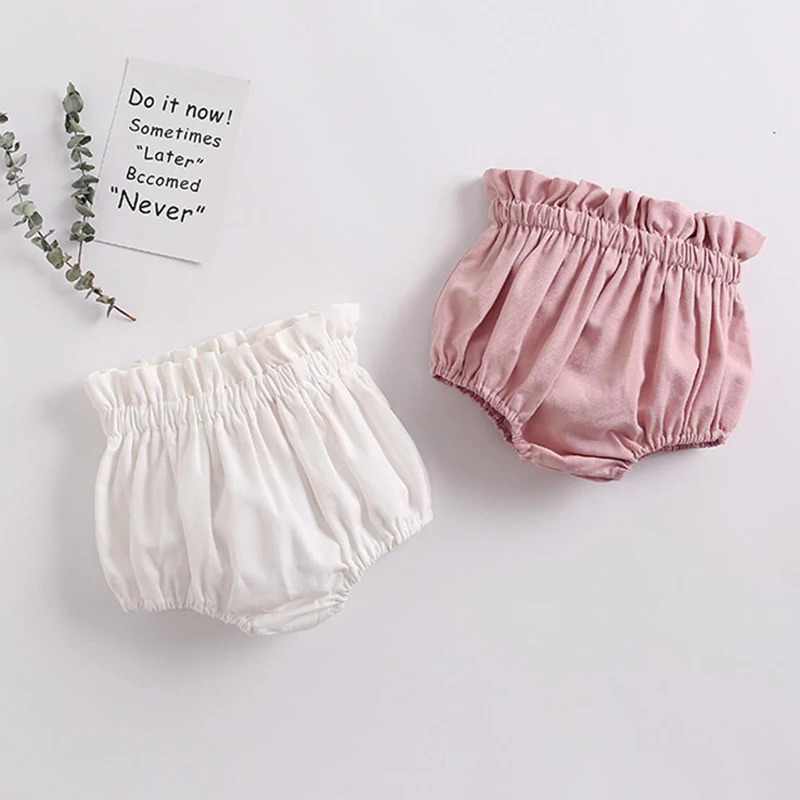 

Sweet Candy Color Baby Bloomers Summer Cozy Cotton Infant Baby Shorts for Toddler Girls Clothing Children Short Pants 0-3 Years