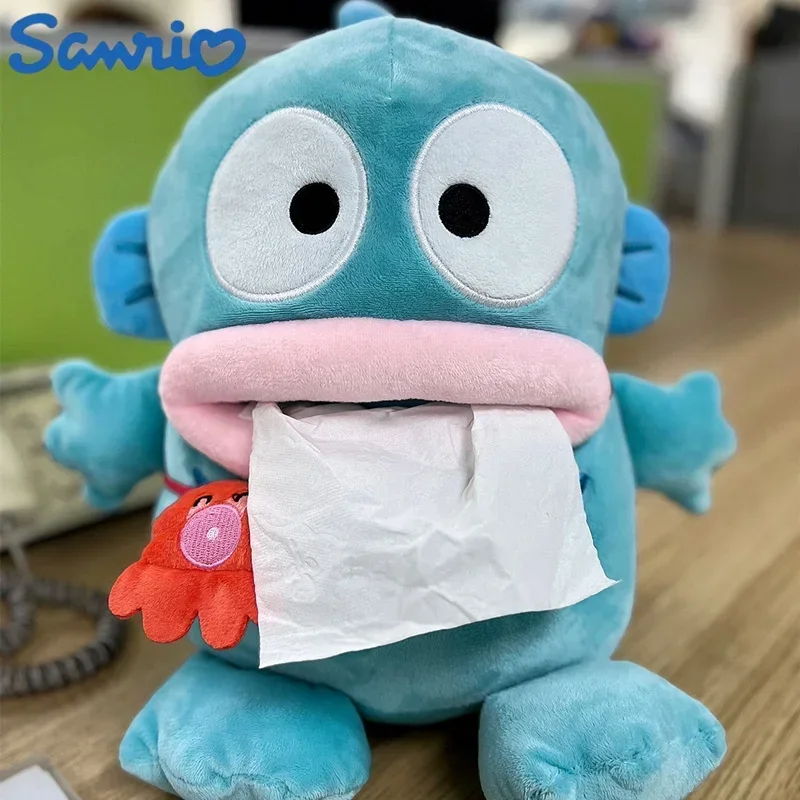 

Cute 30cm Sanrio Hangyodon Kawayi Plush Tissue Box Cartoon Filled Drawer Creative Desktop Decoration Cute Doll Christmas Gifts