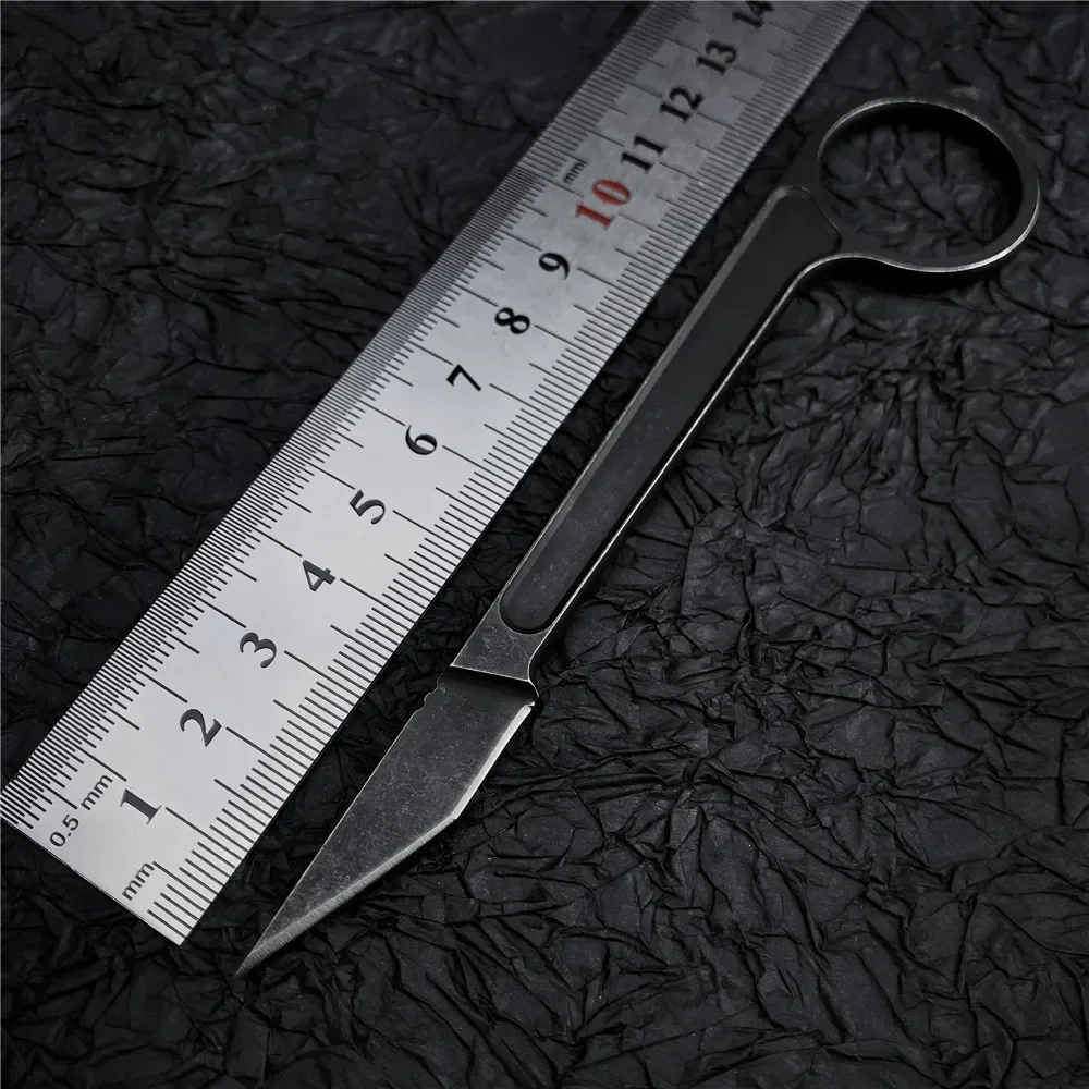 Outdoor Mini Neck Knife Fixed Blade EDC Hunting Knife With K Sheath Keychain Tactical Survival Pokcet Knives Camping Rescue Tool