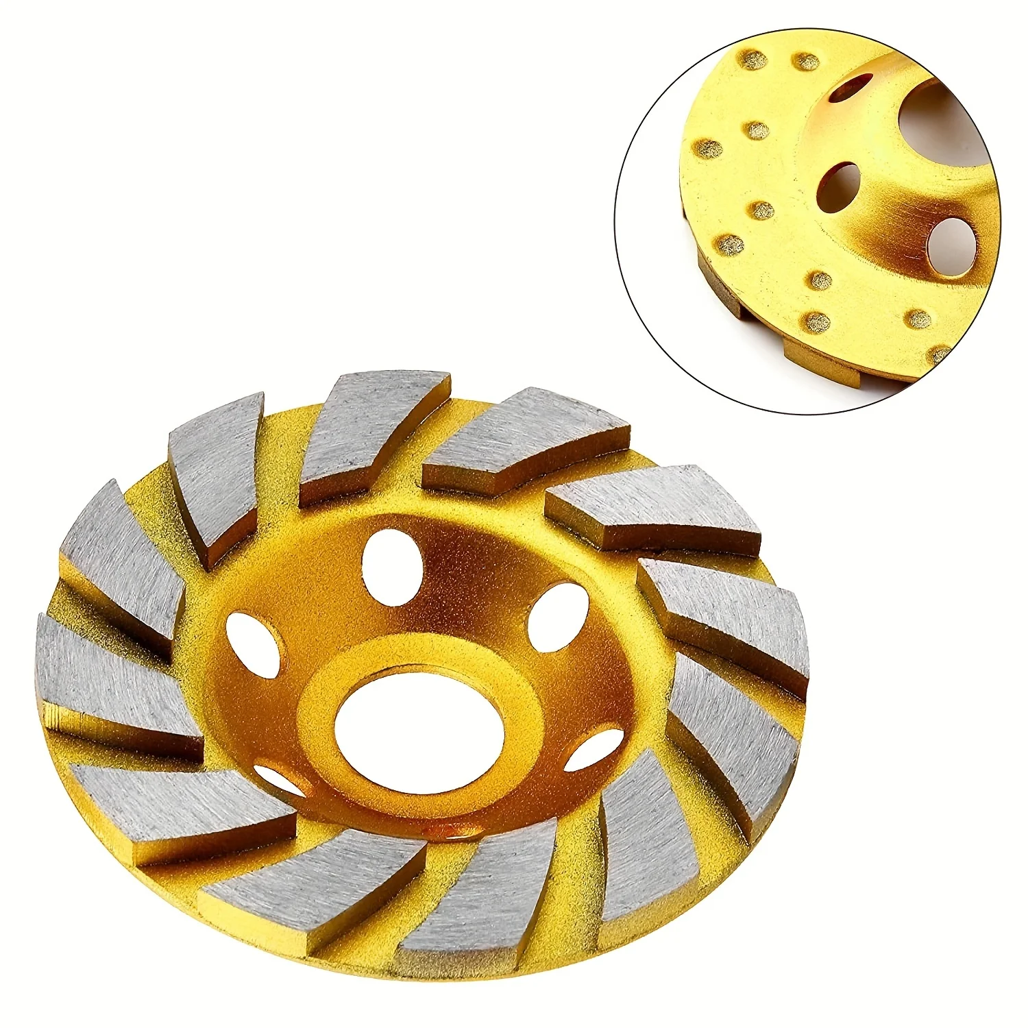 Grinding Wheels 4 Inch Concrete Turbo Diamond Grinding Cup Wheel 12 Segs Heavy Duty Angle Grinder Wheels For Angle Grinder