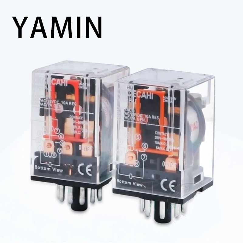 

MK2P-I MK3P-I Intermediate Relay Small Copper Coil Silver Contact AC110V/220V/380V DC6V/24V 8 Pin 11 Pin