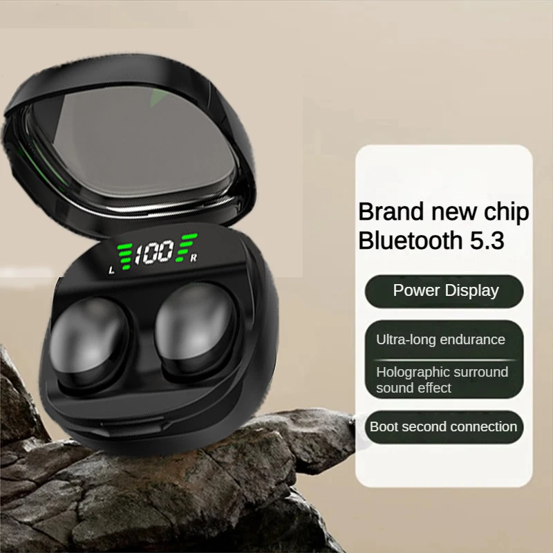 Mini 5.3 bezdrátový Bluetooth náhlavní malý špunty spánek práce sportovní neviditelná sluchátka HD HIFI bas řádný kvalita sluchátka