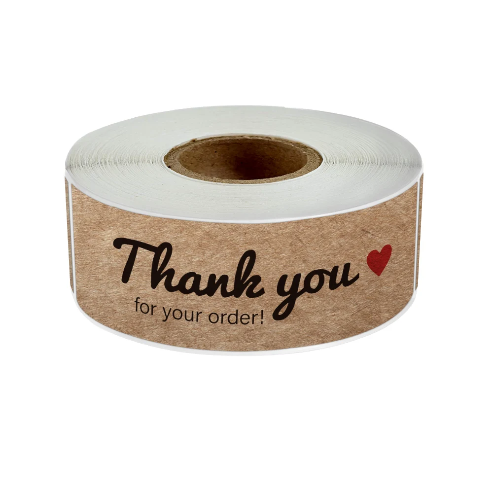

120Pcs Kraft Paper Thank You for Your Order Stickers Labels for Small Business Package, Shipping Bag, Wedding Gift Seal Labels