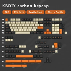 Blue Samurai Cherry Profile Keycap Set - Double Shot PBT (GMK Carbon)