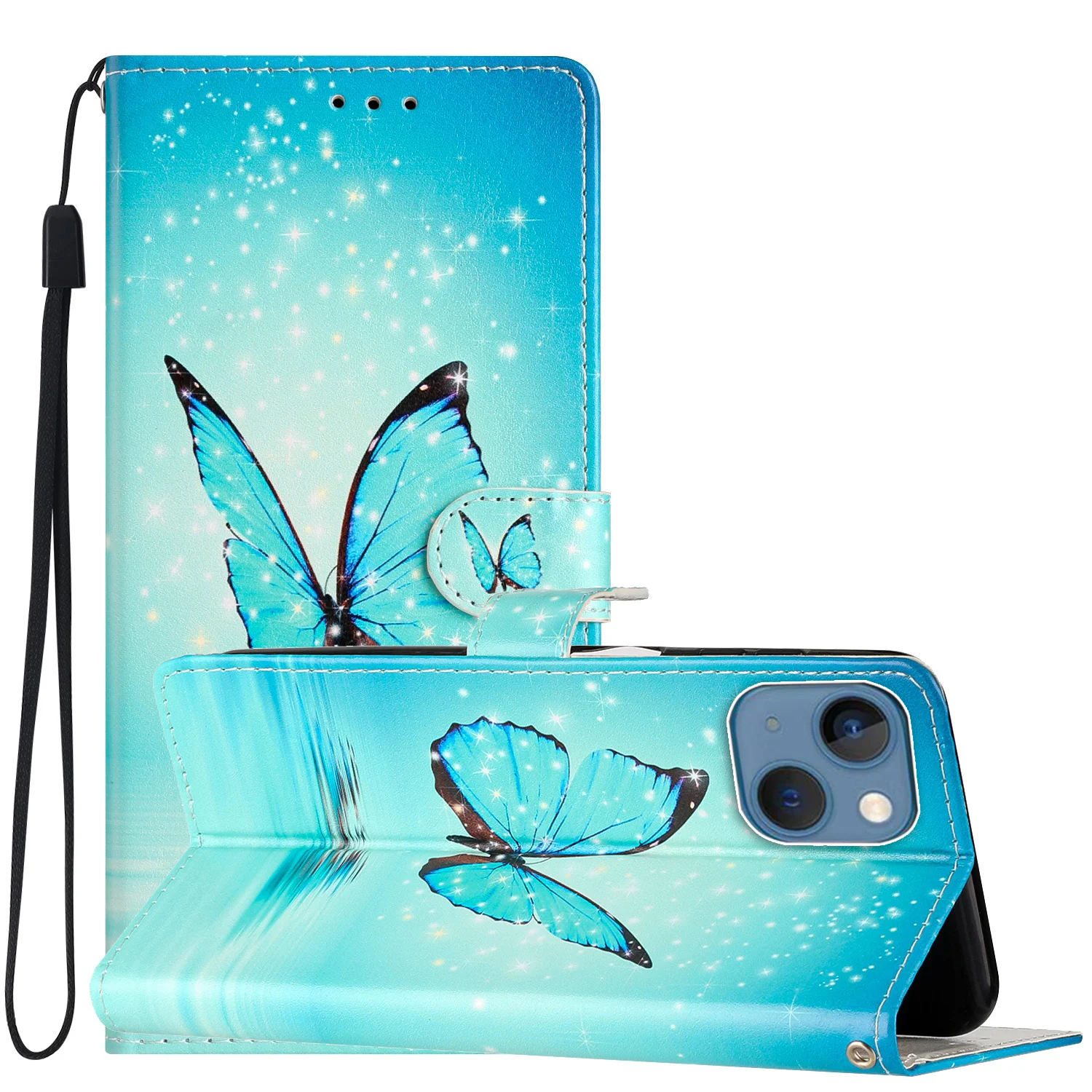 

Новый Симпатичный чехол-кошелек с бабочкой для Huawei P8 P9 Lite 2017 P10 Lite P20 Lite P30 Lite P Smart Z, кожаный чехол-книжка с магнитной застежкой для телефона Cov