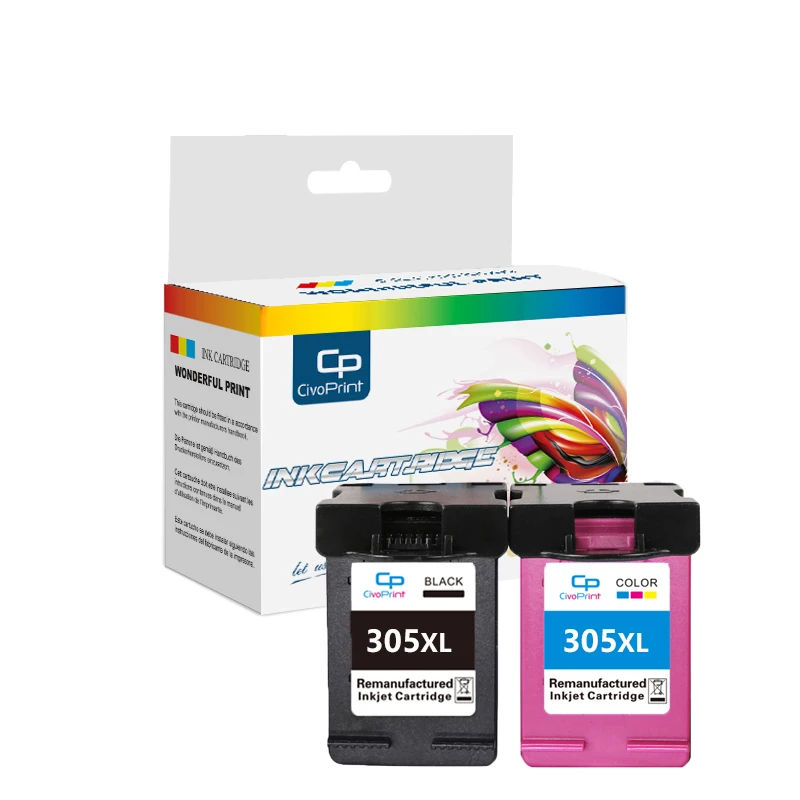 Cartuccia D'Inchiostro Civoprint 305 Xl Per Hp 305 Xl Hp 305 Cartuccia D'Inchiostro Rigenerata Per Hp Deskjet Plus Series 4120 4121 4122 4130