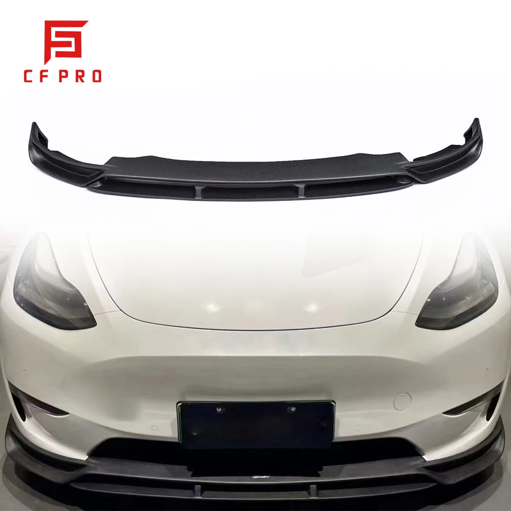 

Carbon Fiber Front Bumper Lip Diffuser For Tesla Model Y Body Kit Car Accessories