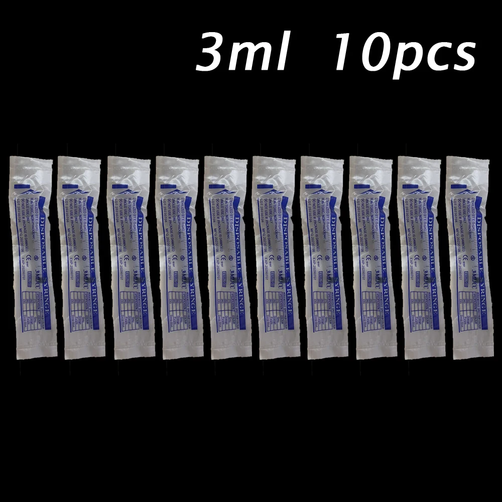 3ML Plastic Syring Injectors Ink Pets Feeding Tool Analyze Disposable Nutrient  Syringe Without Needles Independent packaging 6