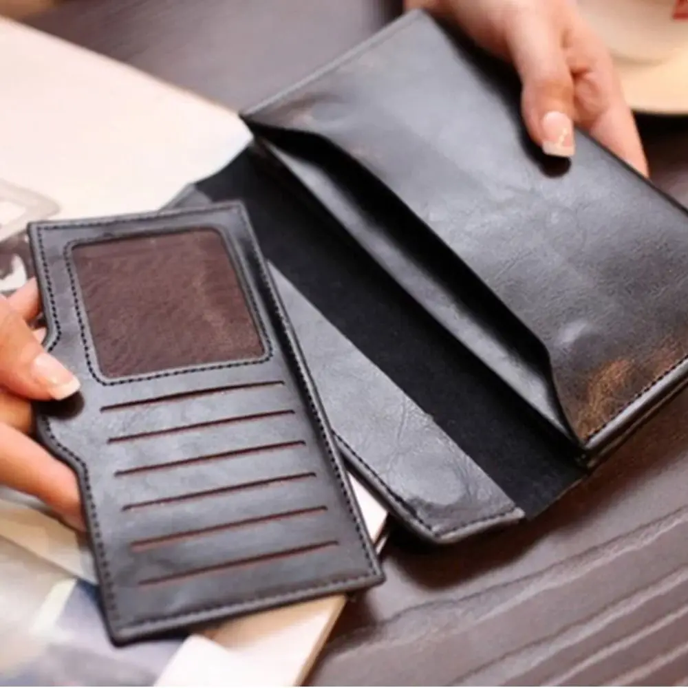 Elegant Slim Leather Women's Wallet – Large Capacity Coin Purse & Portable Clutch