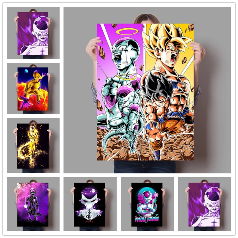 

Bandai Poster Classic Anime Picture Dragon Ball Z Frieza Canvas Painting No Frame Home Decor for Living Room Boy Bedroom Wall Ar