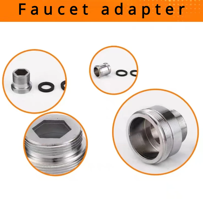 Faucet Adapter 22 Turn 16 18 20 22 24 26 28 30 32mm Internal and External Fine Tooth Faucet Conversion Thread Accessories