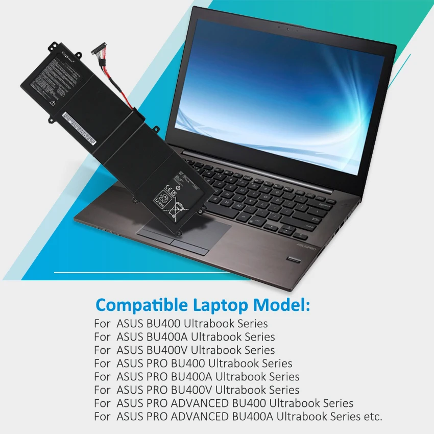 Bu400, BU400A, BU400V, BU401G, BU400E3317VC, ultrabook, 7.5V, 7070mAh, C22-B400A, 53WH