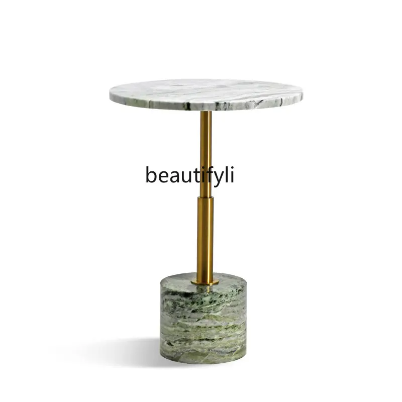 

Дизайнерский роскошный боковой столик из натурального мрамора, простой современный гостиная, креативный художественный диван, боковой стол, угловой стол для спальни