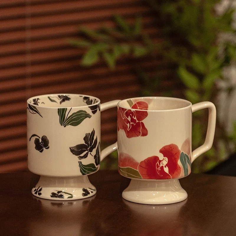 "Iris Bloom" Retro Ceramic Mug - clHouse & Home